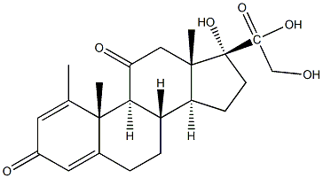11β,17α,20β,21-tetrahydroxy-6α-methylpregna-1,4-diene-3-one Structure