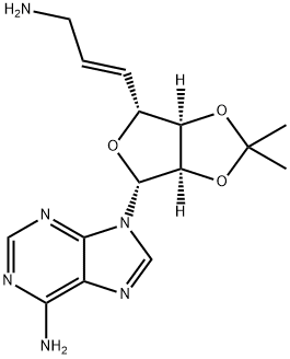 9-{(3aR,4R,6R,6aR)-6-[(E)-3-aminoprop-1-enyl]-2,2-dimethylperhydrofuro[3,4-d][1,3]dioxol-4-yl}-9H-purin-6-amine 结构式