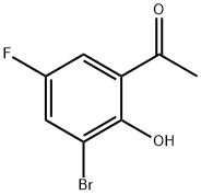 1-(3-Bromo-5-fluoro-2-hydroxy-phenyl)-ethanone 化学構造式