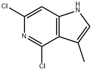 4,6-dichloro-3-methyl-1H-pyrrolo[3,2-c]pyridine 结构式