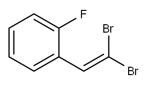1-(2,2-Dibromovinyl)-2-fluorobenzene 化学構造式
