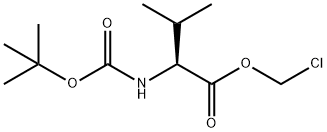 (S)-2-[(tert-Butoxycarbonyl)amino]-3-methylbutanoic acid chloromethyl ester, 40224-39-3, 结构式