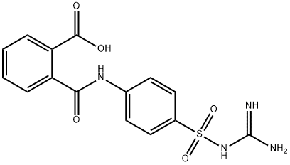 2-{[4-({[amino(imino)methyl]amino}sulfonyl)anilino]carbonyl}benzoic acid Structure