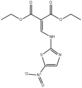 DIETHYL 2-(((5-NITRO-1,3-THIAZOL-2-YL)AMINO)METHYLENE)MALONATE Structure