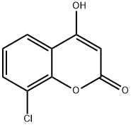 8-chloro-4-hydroxy-2H-1-benzopyran-2-one Struktur