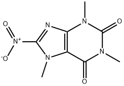 1,3,7-trimethyl-8-nitro-purine-2,6-dione Struktur
