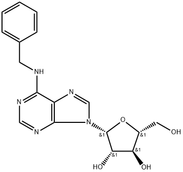 6-Benzylamino-9-(b-D-arabinofuranosyl)purine Struktur