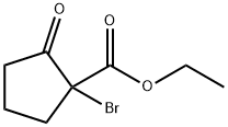 Cyclopentanecarboxylic acid, 1-bromo-2-oxo-, ethyl ester Struktur