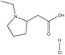 2-(1-ethylpyrrolidin-2-yl)acetic acid hydrochloride,42791-85-5,结构式