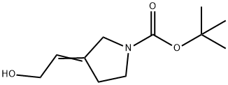 (Z)-tert-butyl 3-(2-hydroxyethylidene)pyrrolidine-1-carboxylate 结构式