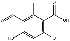 Benzoic acid, 3-formyl-4,6-dihydroxy-2-methyl- Structure