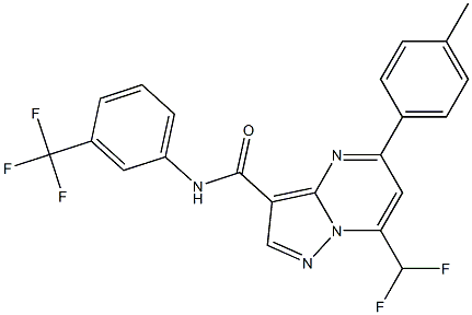 7-(difluoromethyl)-5-(4-methylphenyl)-N-[3-(trifluoromethyl)phenyl]pyrazolo[1,5-a]pyrimidine-3-carboxamide Structure