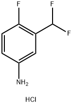 3-(DIFLUOROMETHYL)-4-FLUOROANILINE HYDROCHLORIDE Structure