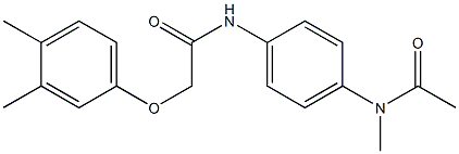N-{4-[acetyl(methyl)amino]phenyl}-2-(3,4-dimethylphenoxy)acetamide Struktur