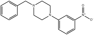 Piperazine, 1-(3-nitrophenyl)-4-(phenylmethyl)- Structure
