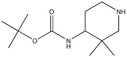 叔-丁基 N-[(4R)-3,3-二甲基哌啶-4-基]氨基甲酯,473838-71-0,结构式