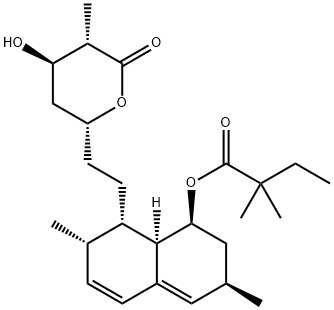 Butanoic acid, 2,2-dimethyl-, (1S,3R,7S,8S,8aR)-1,2,3,7,8,8a-hexahydro-3,7-dimethyl-8-[2-[(2R,4R,5S)-tetrahydro-4-hydroxy-5-methyl-6-oxo-2H-pyran-2-yl]ethyl]-1-naphthalenyl ester,477877-98-8,结构式