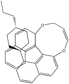 5,6-二氢-5-(反-4-丙基环己基)-4H-二萘酚[2,1-F:1′,2′-H][1,5]二氧环己烷 结构式