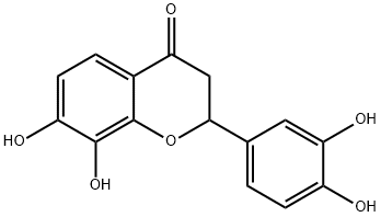 4H-1-Benzopyran-4-one, 2-(3,4-dihydroxyphenyl)-2,3-dihydro-7,8-dihydroxy- Struktur
