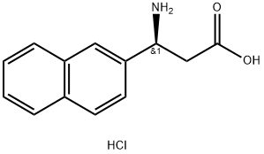 (S)-3-胺基-3(2-萘酚基)丙酸盐酸盐 结构式