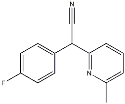 (4-fluorophenyl)(6-methylpyridin-2-yl)acetonitrile Struktur