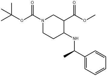 Methyl 1-Boc-4-[[(R)-1-phenylethyl]amino]piperidine-3-carboxylate Structure