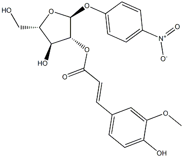 4-Nitrophenyl 2-O-trans-feruloyl-a-L-arabinofuranoside Struktur