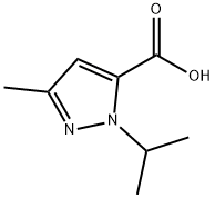 3-メチル-1-(プロパン-2-イル)-1H-ピラゾール-5-カルボン酸 化学構造式