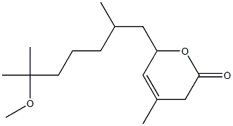 2H-Pyran-2-one, 3,6-dihydro-6-(6-methoxy-2,6-dimethylheptyl)-4-methyl- Structure