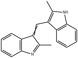 1H-Indole, 2-methyl-3-[(2-methyl-3H-indol-3-ylidene)methyl]- 化学構造式