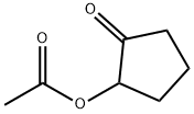 Cyclopentanone, 2-(acetyloxy)- 化学構造式
