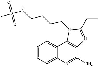 N-[4-(4-Amino-2-ethyl-1H-imidazo[4,5-c]quinolin-1-yl)butyl]-methylesulfonamide Structure