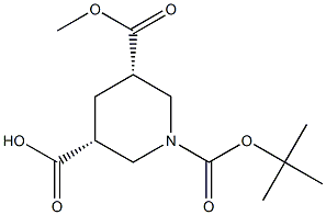 (3R,5S)-1-(tert-butoxycarbonyl)-5-(methoxycarbonyl)piperidine-3-carboxylic acid|(3R,5S)-1-(叔丁氧基羰基)-5-(甲氧基羰基)哌啶-3-羧酸