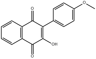 1,4-Naphthalenedione, 2-hydroxy-3-(4-methoxyphenyl)- 化学構造式