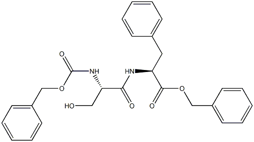 benzyl (2S)-2-[(2S)-2-{[(benzyloxy)carbonyl]amino}-3-hydroxypropanamido]-3-phenylpropanoate Structure