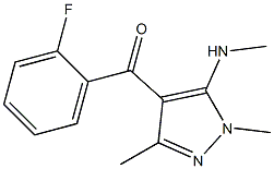 1,3-dimethyl-5-(methylamino)-4-pyrazolyl o-fluorophenyl ketone Structure