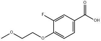 3-fluoro-4-(2-methoxyethoxy)benzoic acid Struktur