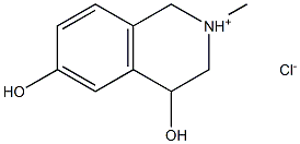 2-甲基-1,2,3,4-四氢异喹-2-鎓-4,6-二醇,氯化, 57196-61-9, 结构式