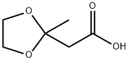 2-(2-Methyl-1.3-dioxolan-2-yl)acetic acid 化学構造式