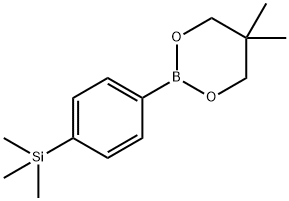 4-三甲硅基苯硼酸新戊二醇酯 结构式