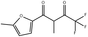 1,3-Butanedione, 4,4,4-trifluoro-2-methyl-1-(5-methyl-2-furanyl)- Structure