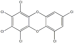 1,2,3,4,6,8-Hexachlorodibenzo[1,4]dioxin Structure