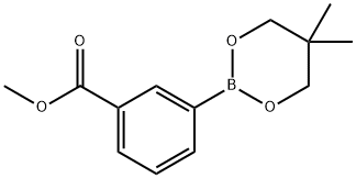 methyl 3-(5,5-dimethyl-1,3,2-dioxaborinan-2-yl)benzoate Struktur