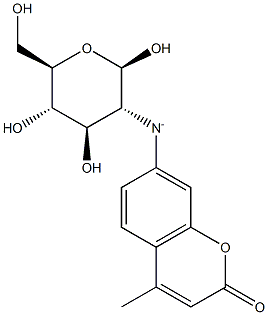 4-Methylumbelliferyl b-D-glucosaminide Struktur