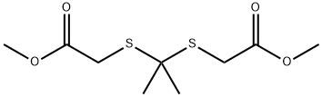 (1-methoxycarbonylmethylsulfanyl-1-methyl-ethylsulfanyl)-acetic acid methyl ester,61713-28-8,结构式