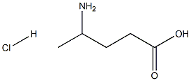 4-aminopentanoic acid hydrochloride 化学構造式