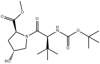 Methyl (2S,4R)-1-[(S)-2-(Boc-amino)-3,3-dimethylbutanoyl]-4-hydroxypyrrolidine-2-carboxylate Structure