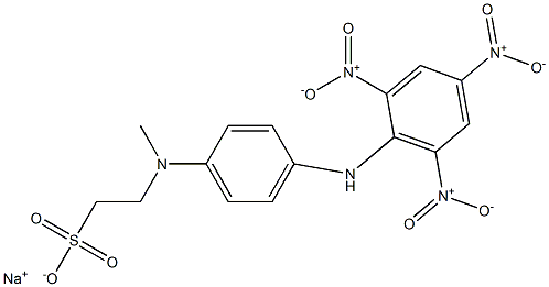 Ethanesulfonic acid, 2-[methyl[4-[(2,4,6-trinitrophenyl)amino]phenyl]amino]-, monosodium salt Structure