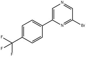 2-Bromo-6-(4-tryfluoromethylphenyl)pyrazine Struktur