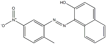 2-Naphthalenol, 1-[2-(2-methyl-5-nitrophenyl)diazenyl]- Struktur
